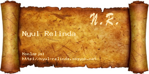 Nyul Relinda névjegykártya